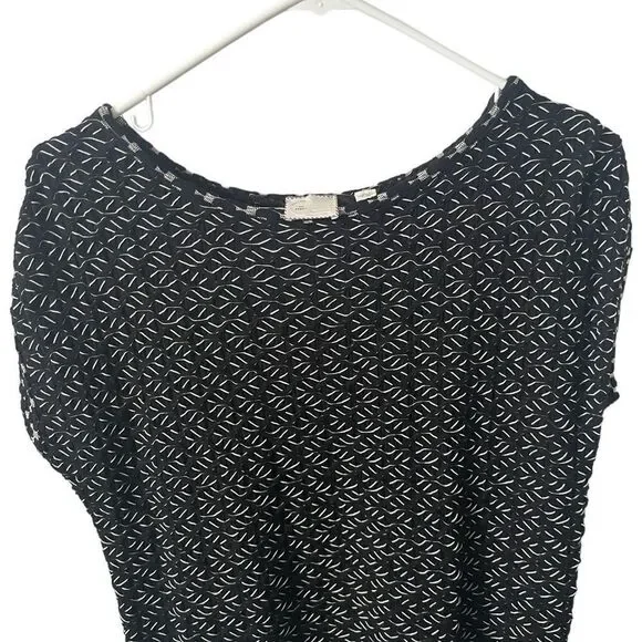 Anthropologie Postmark Black and White Short Sleeve Top Size XS - Picture 3 of 8